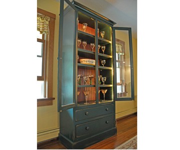 custom designed and handcrafted China closet