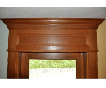 fine woodworking detail and finish work on window and door frames<br/>