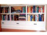 bookcase and storage drawers